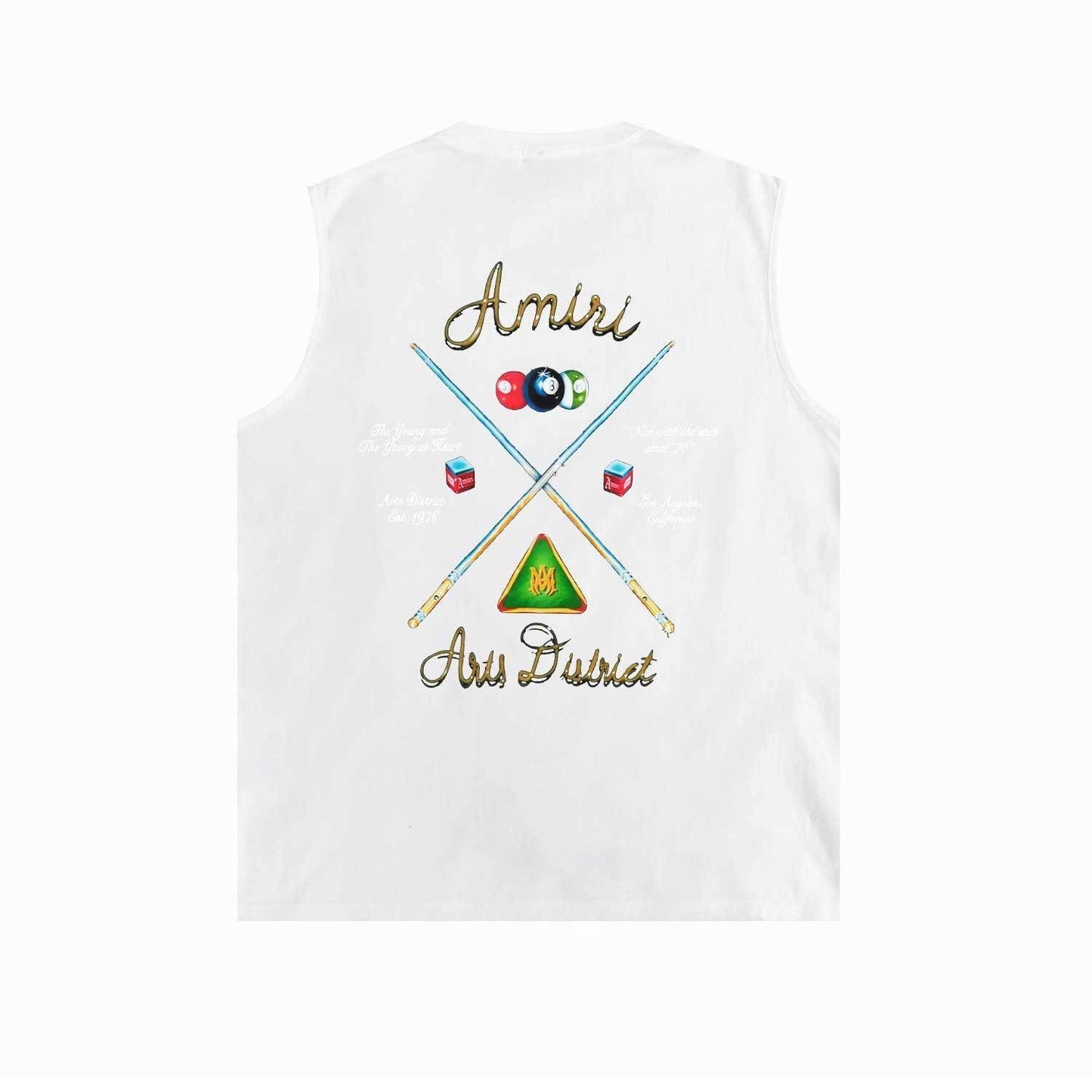 Amiri tank top billiard cue printing