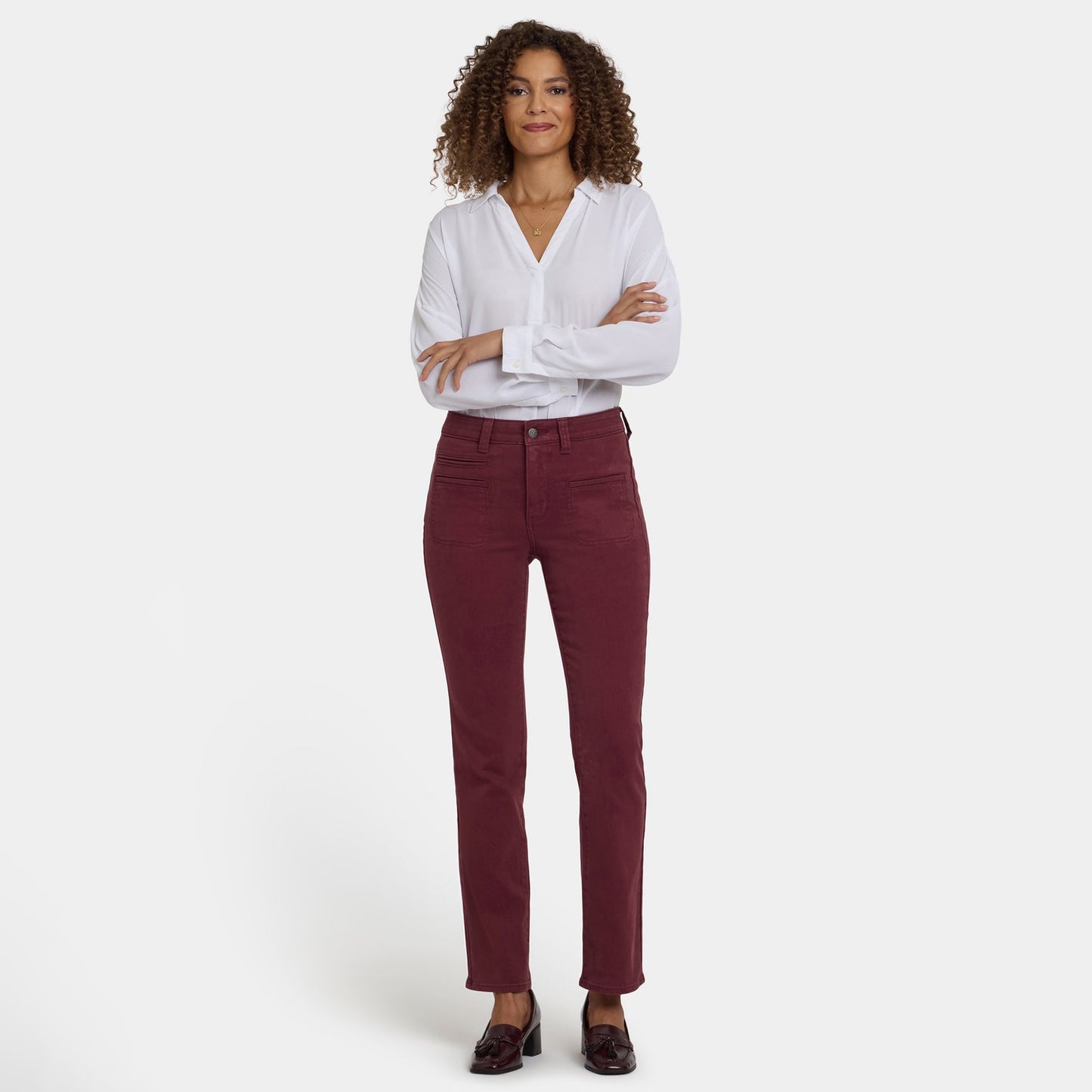 Marilyn Straight Jeans - Sienna Red