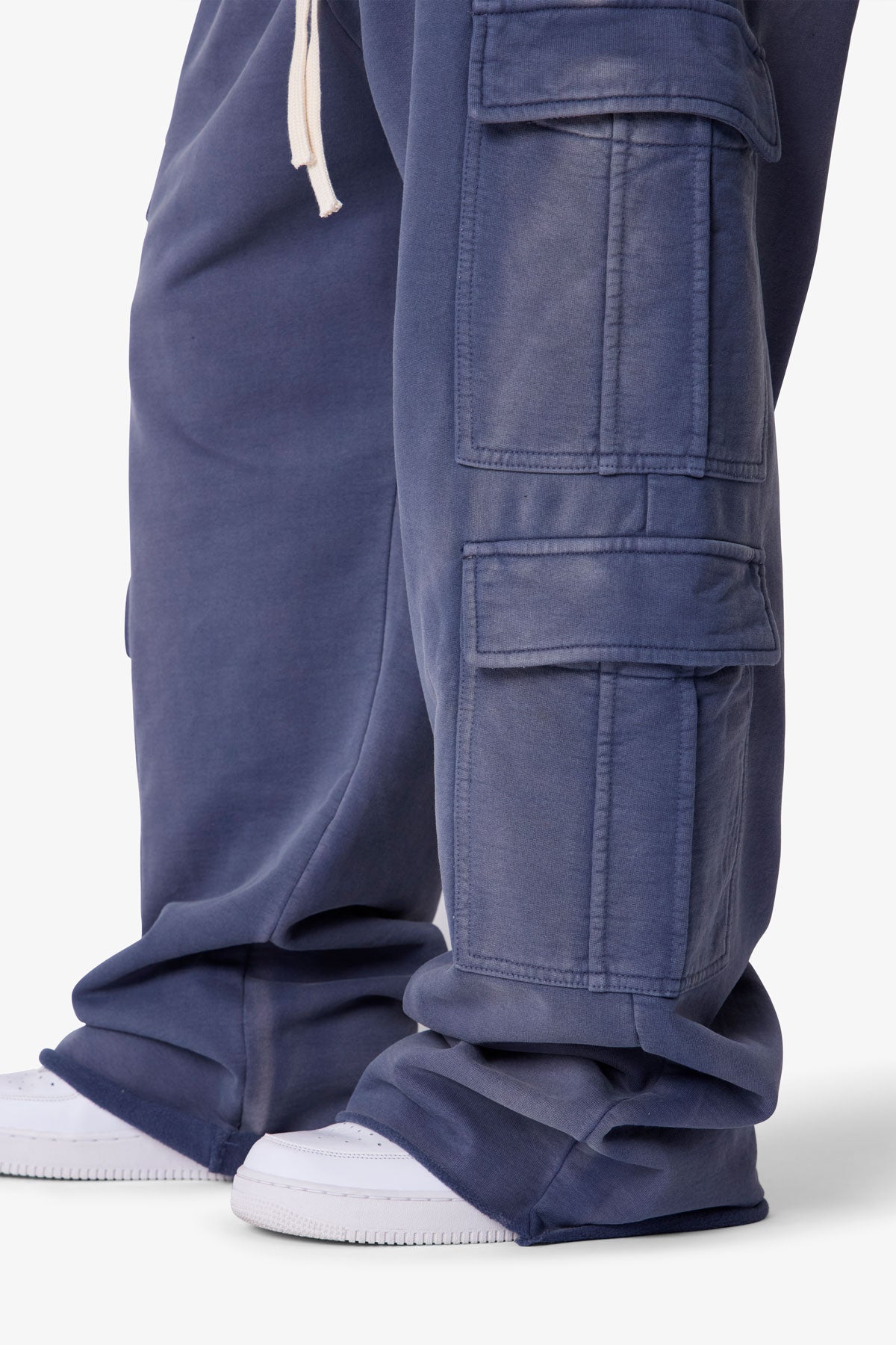 Ultra Baggy Cargo Sweatpants - Washed Navy