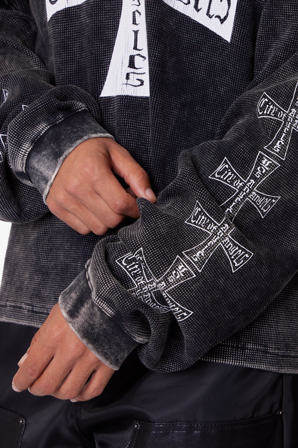 Washed LA Thermal Shirt - Washed Black