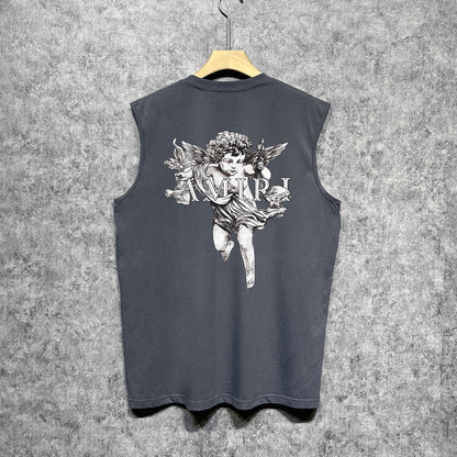 Amiri tank top angel sketch printing