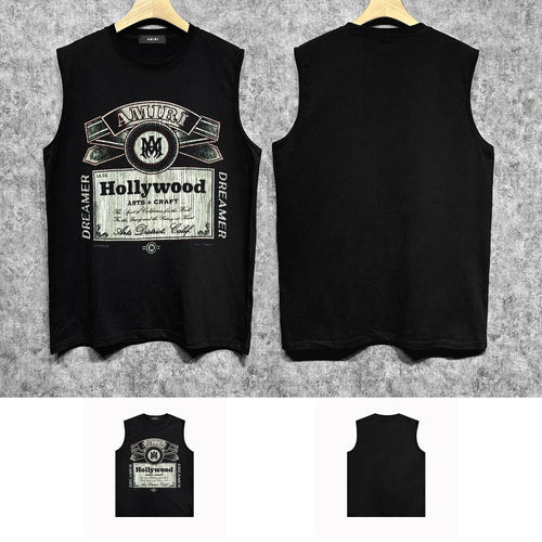Amiri tank top damaged hollywood printing