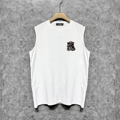 Amiri tank top giant snake letter print