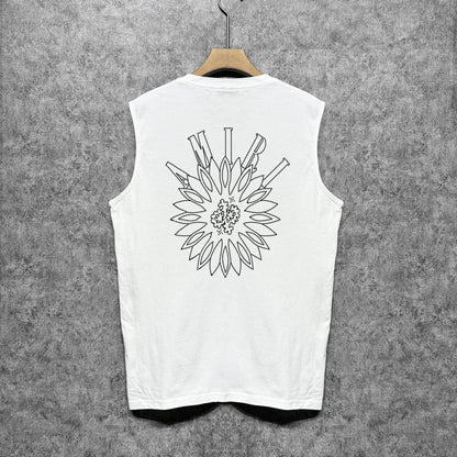 Amiri tank top dotted lotus printing