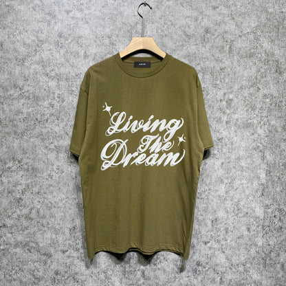 Amiri t shirts letterprinting short sleeves
