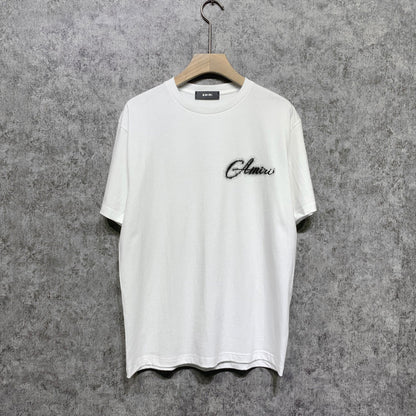 Amiri t shirts gypsophila printing short sleeve