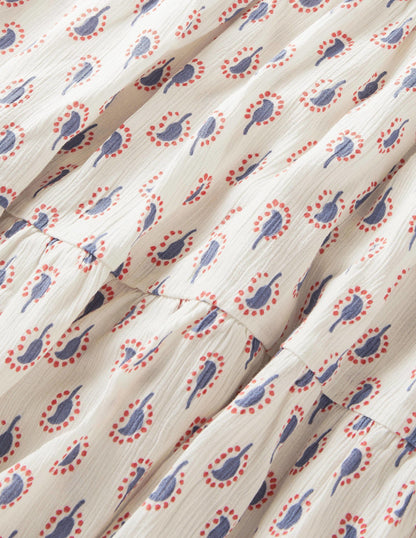 Alicia Maxi Dress-Ivory, Paisley Stamp