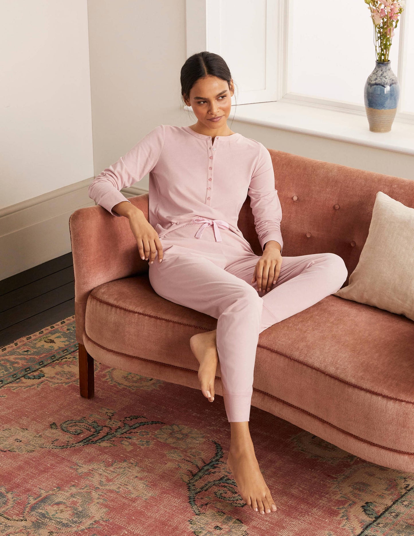 Alba Jersey Pajama Bottoms-Milkshake