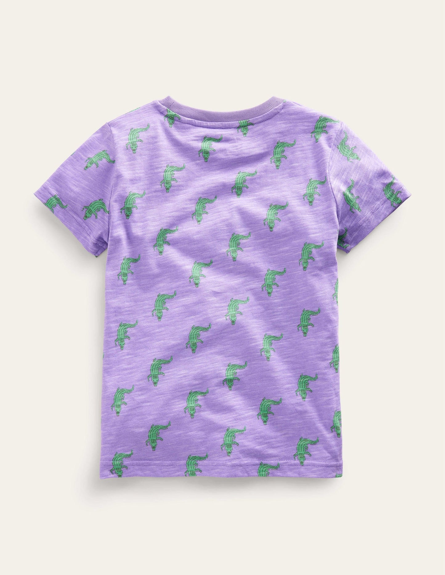 All-over Printed T-Shirt-Soft Lavender Purple Croc