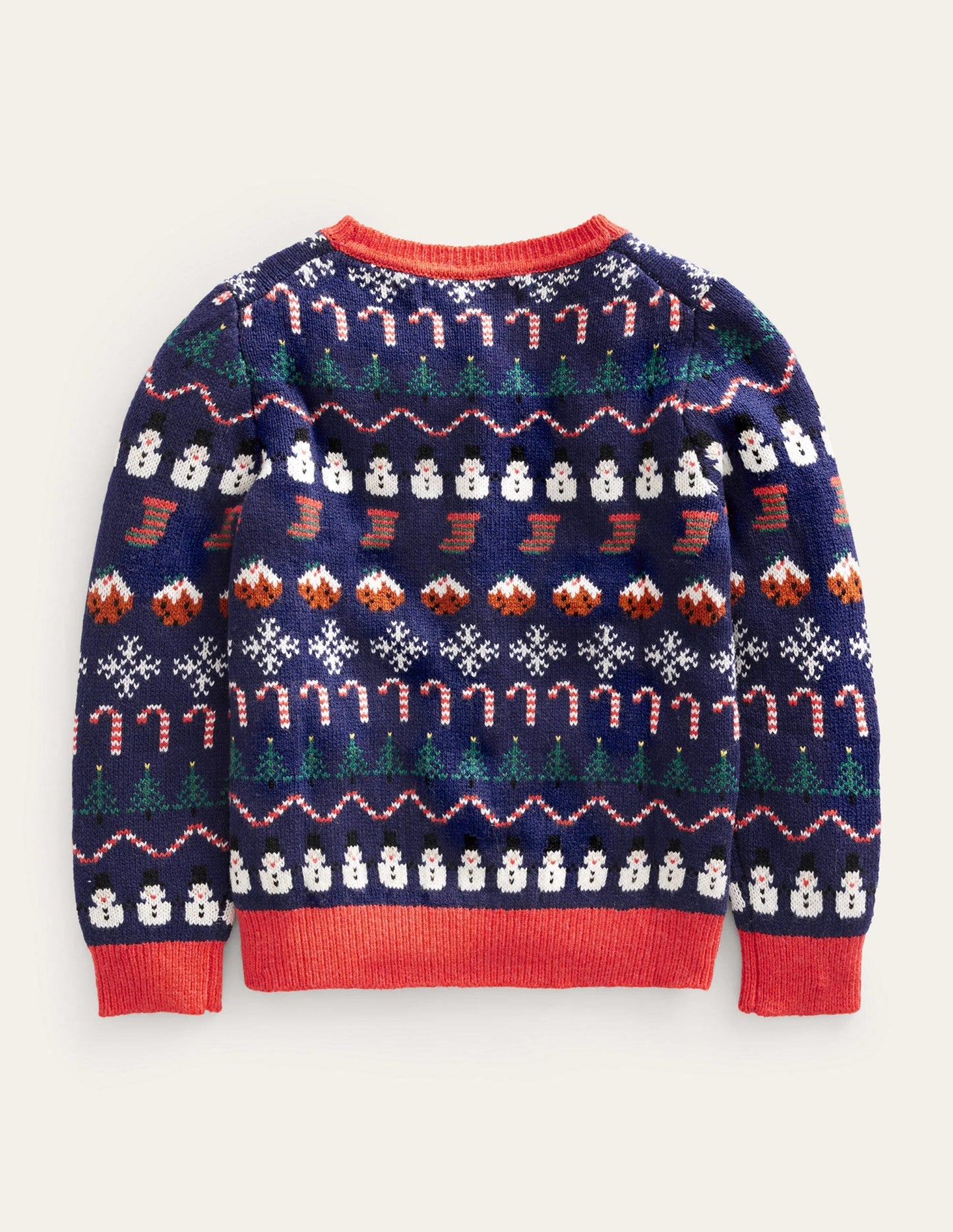 All Over Christmas Fair Isle-College Navy