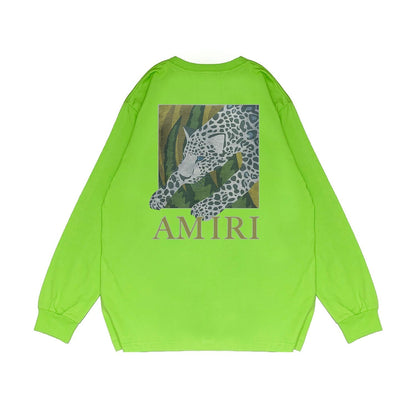 Amiri Long Sleeved Shirt Printed Trendy Pure Cotton