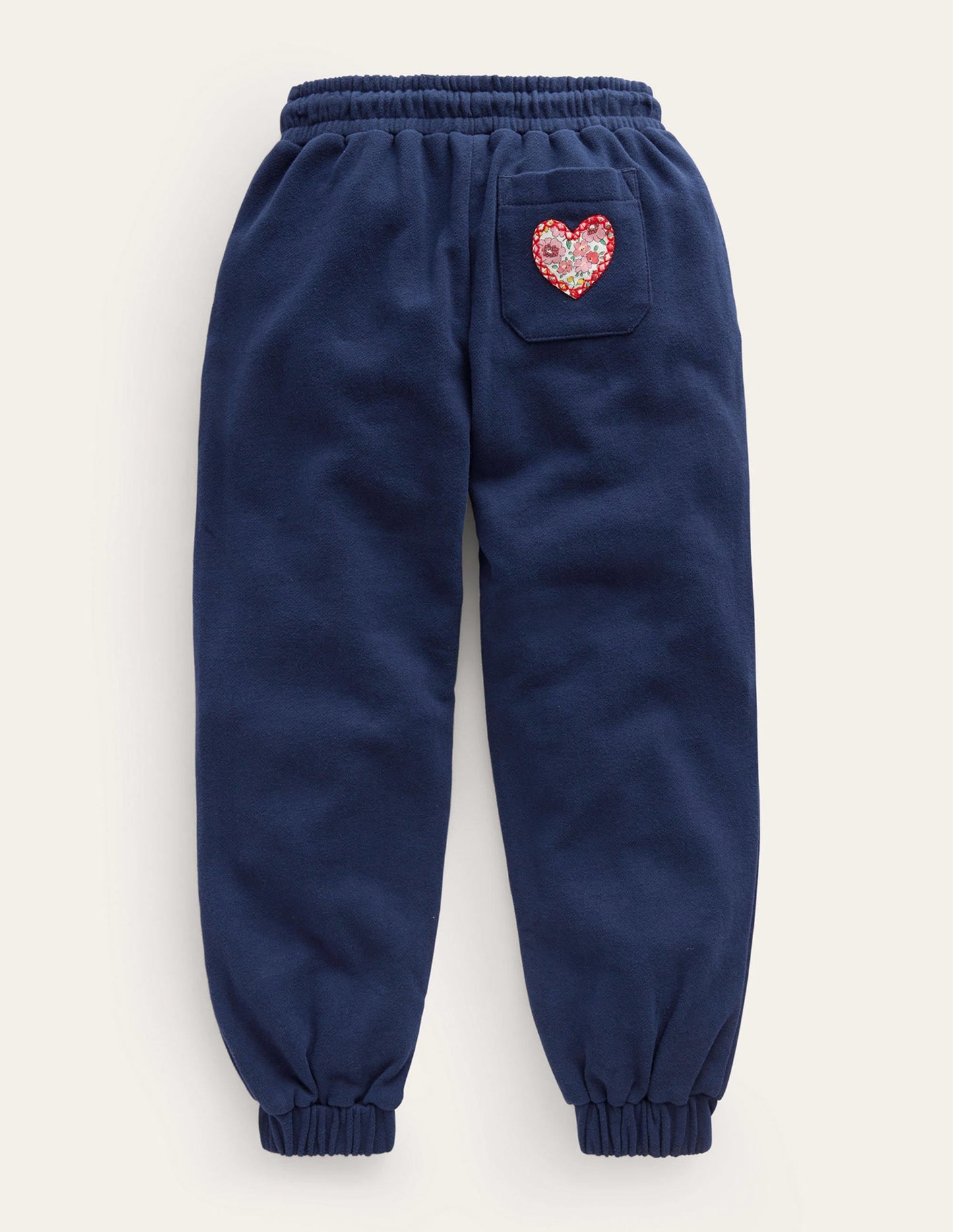 Appliqué Joggers-French Navy Hearts