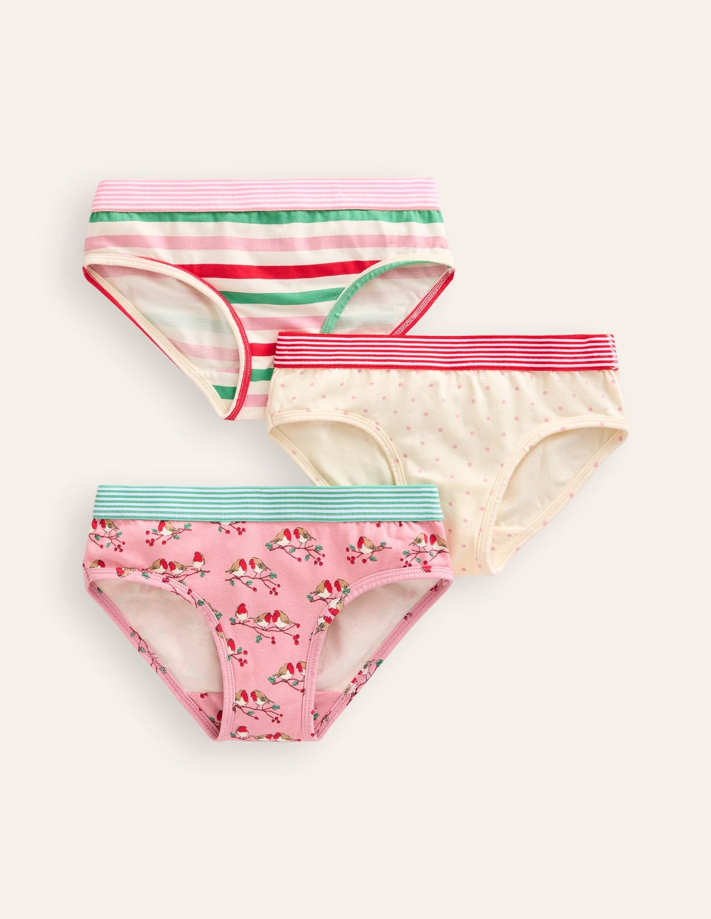 3-Pack Underwear-Pink Robins