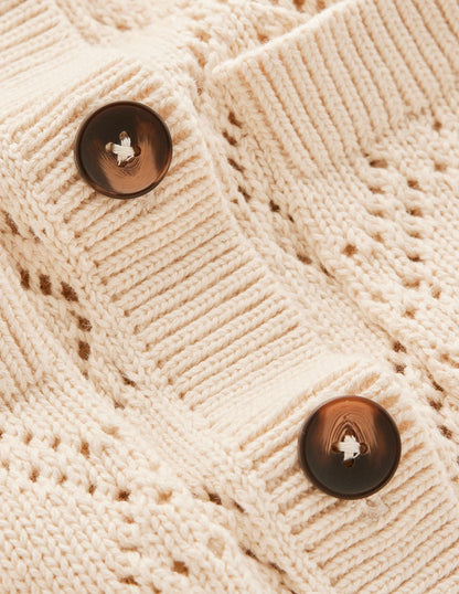 Astrid Knitted Shirt-Warm Ivory