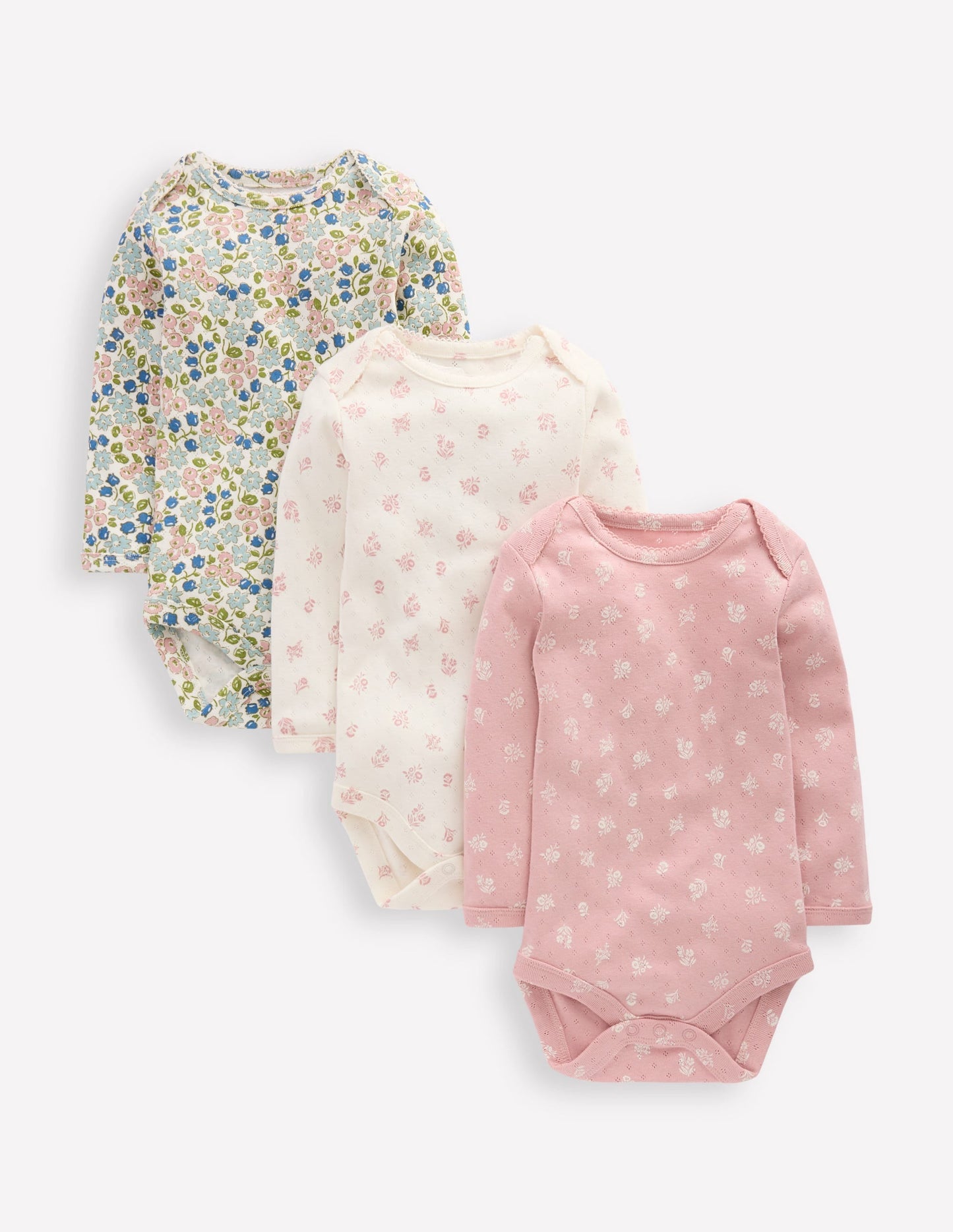 3-pack Pointelle Bodies-Multi Ditsy Floral