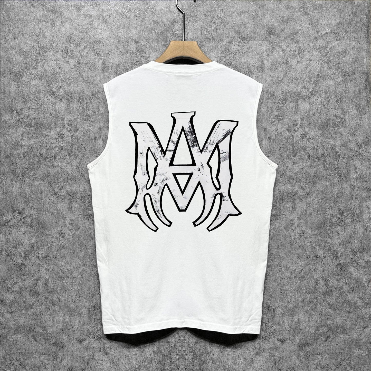 Amiri tank top mottled spider print