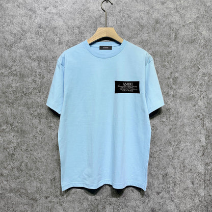 Amiri t shirts hollywood artistic font print short sleeve tee