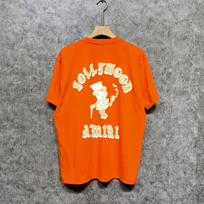 Amiri t shirts dice man printing short sleeves