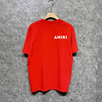 Amiri t shirts letterprinting short sleeves