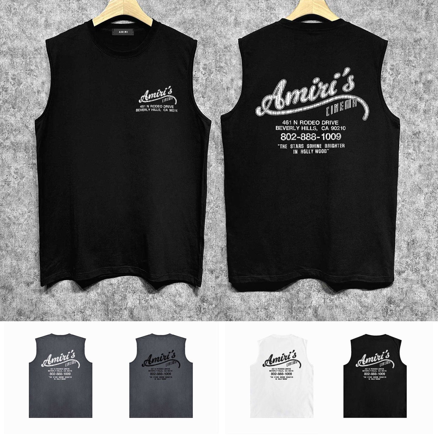 Amiri tank top bone crack print
