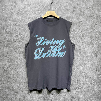 Amiri tank top cloud letterprinting