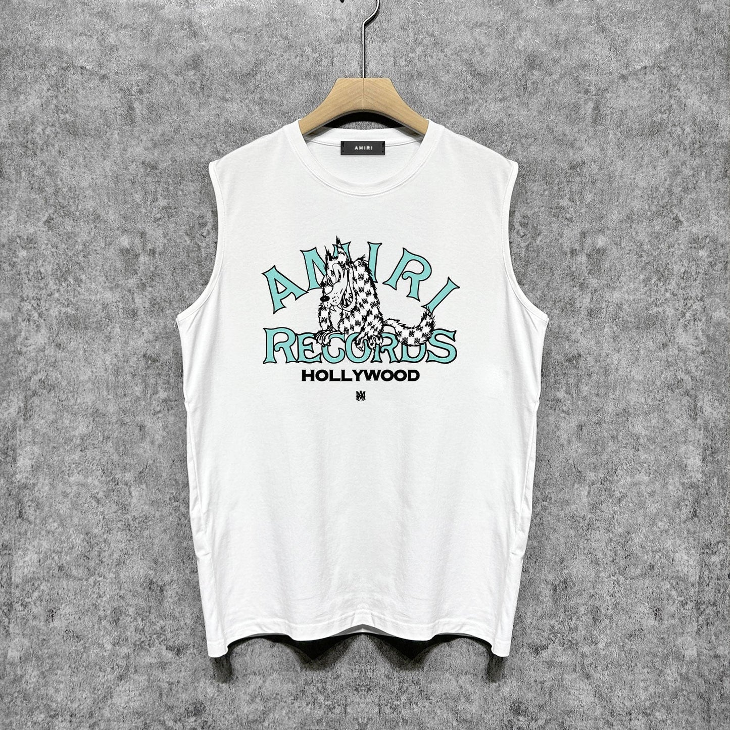 Amiri tank top big bad wolf letterprinting