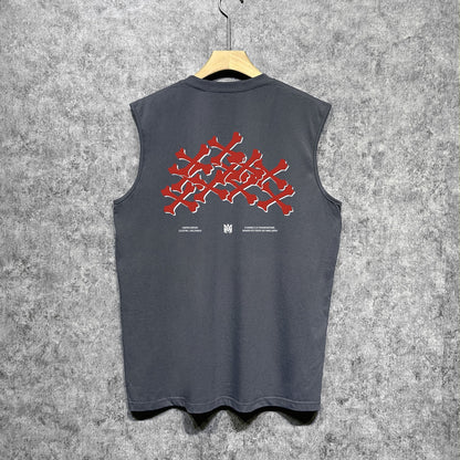 Amiri tank top tokyo bones print