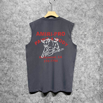 Amiri tank top bull printing