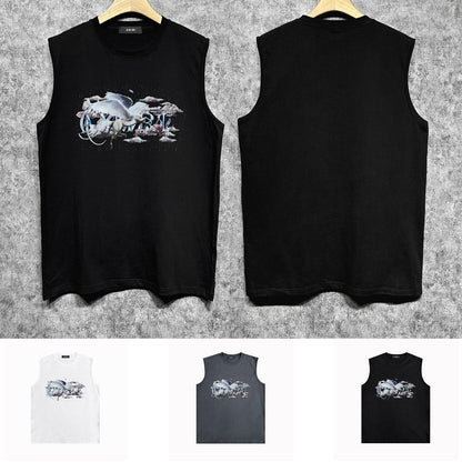 Amiri tank top caiyun pegasus printing