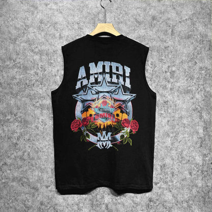 Amiri tank top five-star rose print