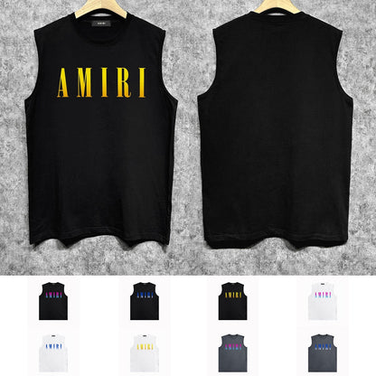 Amiri tank top gradient simple letter printing