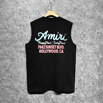 Amiri tank top wine glass letterprinting