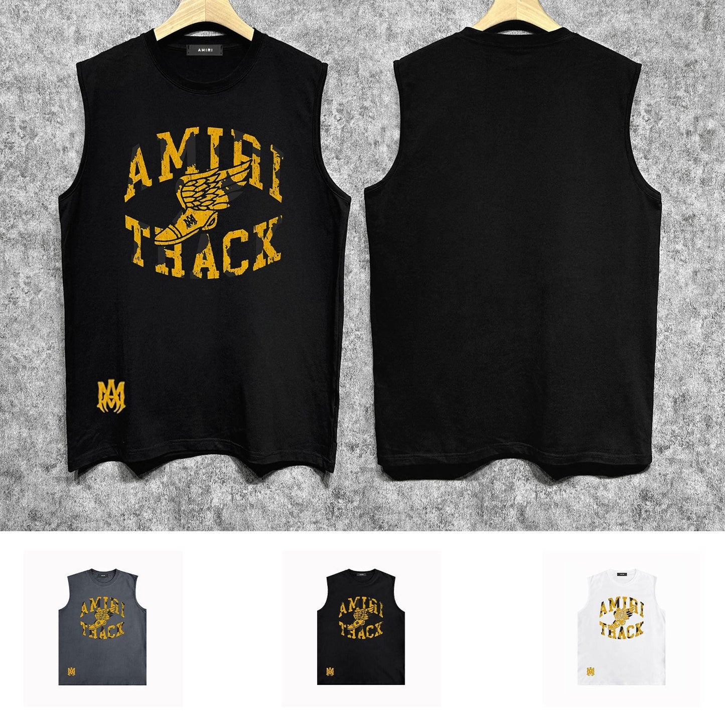 Amiri tank top winged flying shoe print