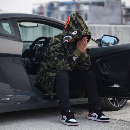 Bathing Ape Hoodie Joint Shark Sweater Hooded Zip Jacket