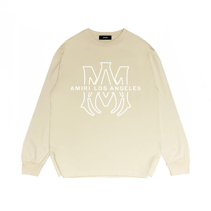 Amiri Long Sleeved Shirt Printed Trendy Pure Cotton