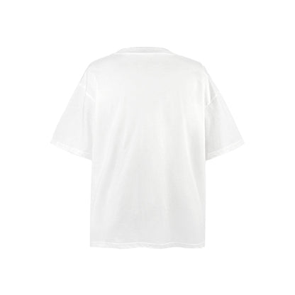American vintage street T-shirt pure cotton retro men's and women's summer loose half sleeves