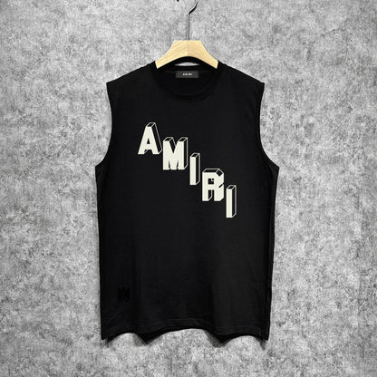 Amiri tank top stereoletter digital printing