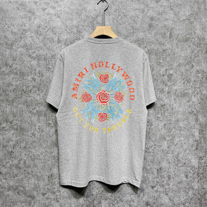 Amiri t shirts floral print short sleeve