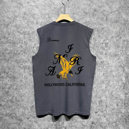 Amiri tank top hollywood eagle printing