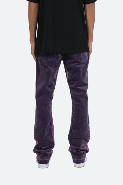B428 Corduroy Flare Pants - Purple