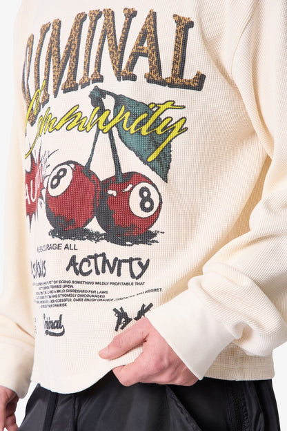 Criminal L/S Thermal Shirt - White