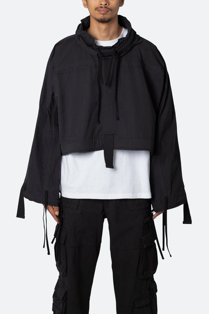Cropped Strappy Jacket - Black