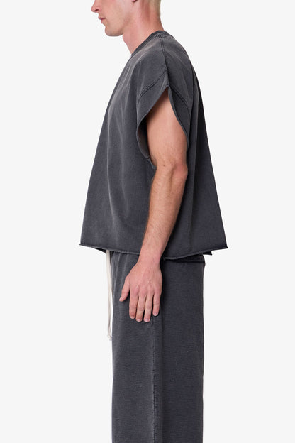 Cut Off Tee - Washed Black