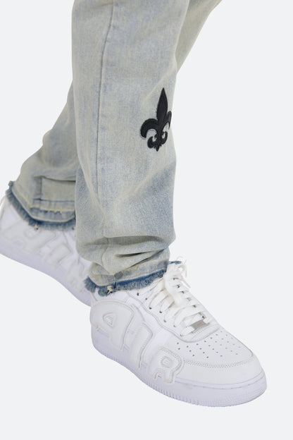 D112 Fleur Straight Denim - Blue