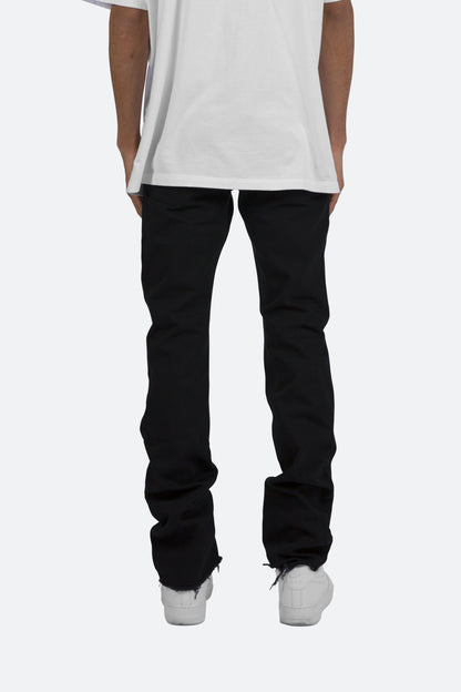 D181 Straight Denim - Black/White