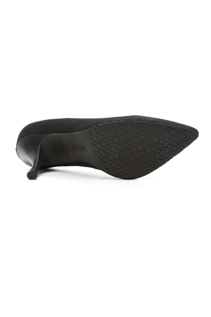 Evie Denim Pumps - Black