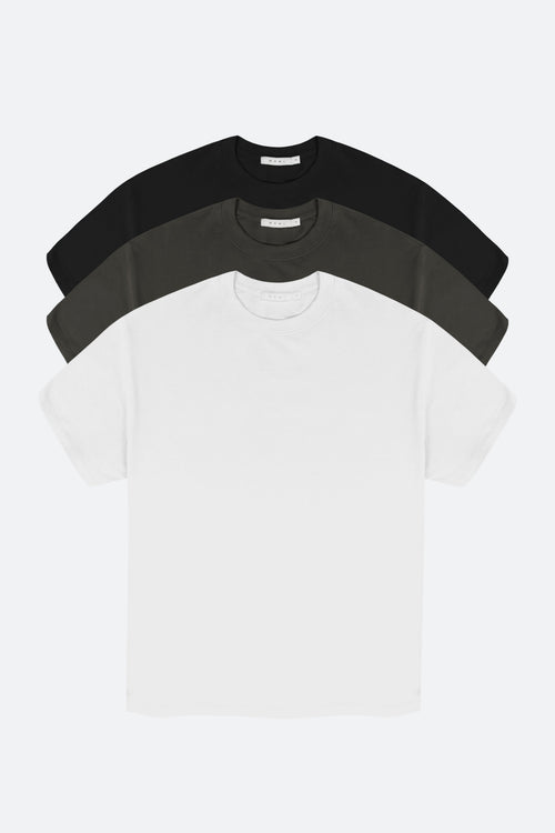 Every Day Tee 3 Pack - Black/Vintage Black/White