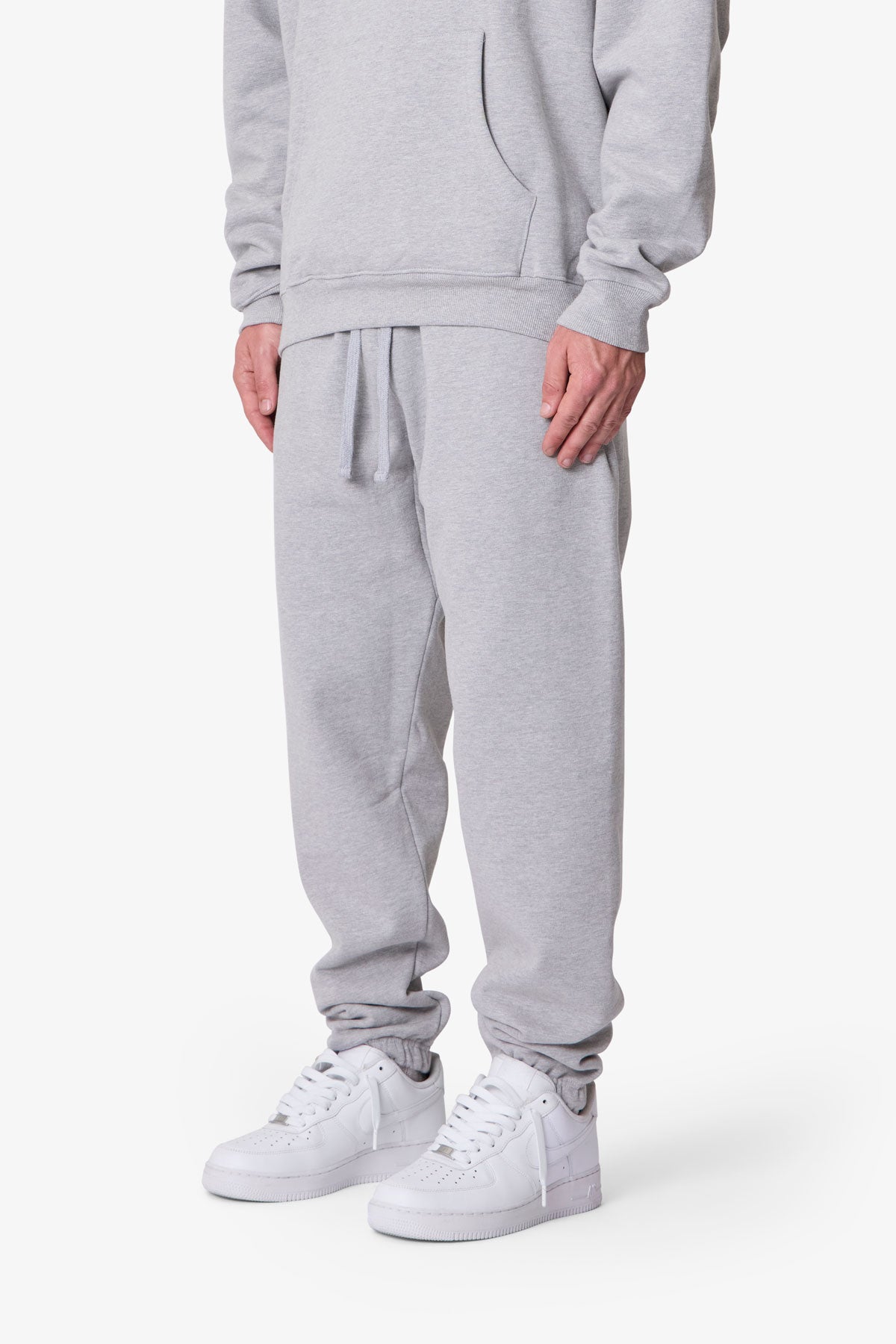 Heavy Basic Sweatpants - Marled Grey