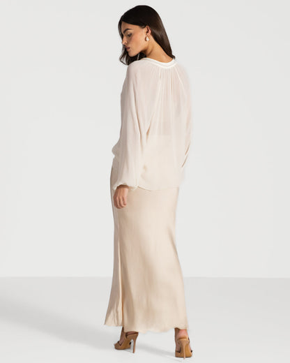 Jade Sheer Top | Ivory