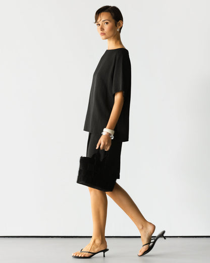 Esther Boxy Tee | Black